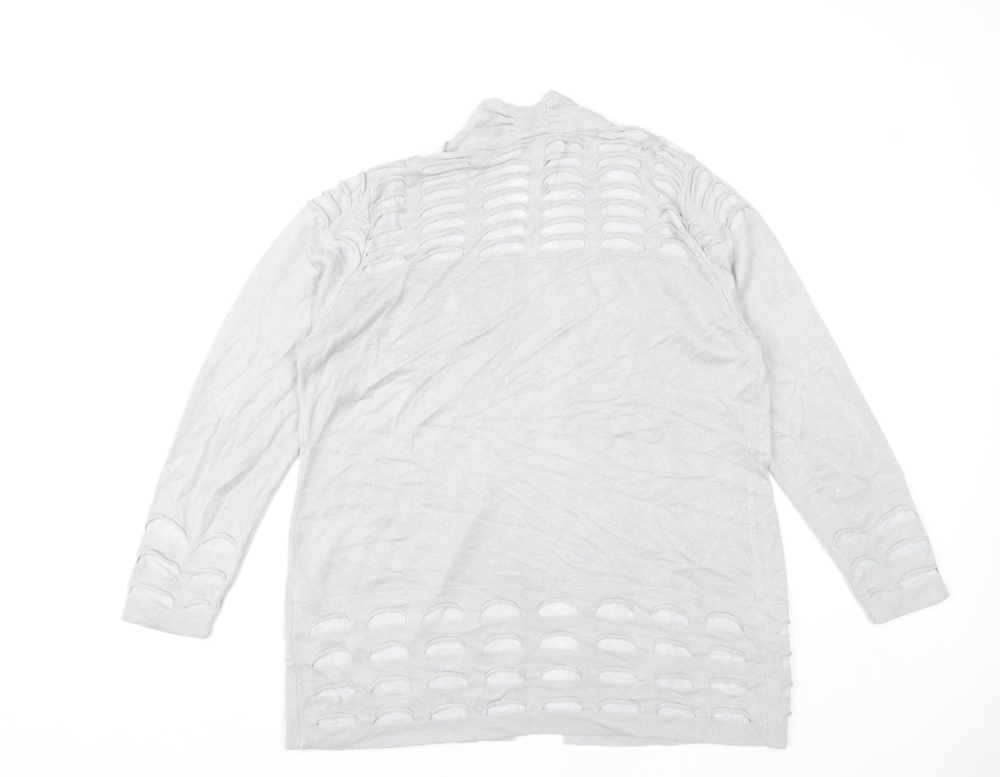 Marks and Spencer Women’s Grey Size 16 Open Knit Cardigan