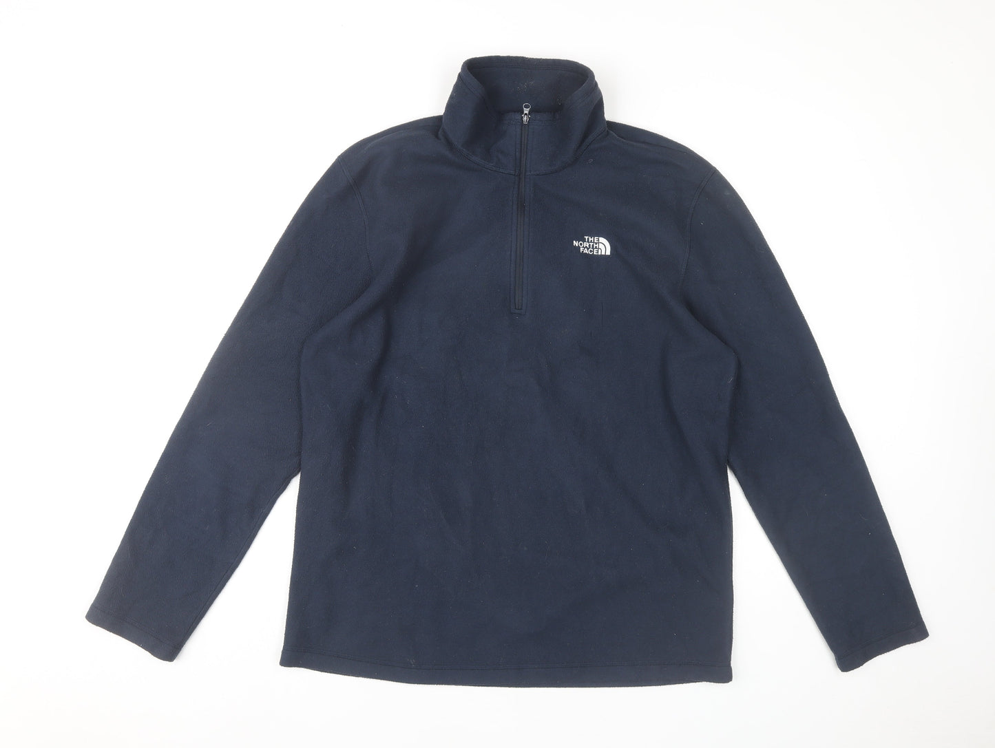 The North Face Mens Blue Fleece 1/4 Zip Pullover Sweatshirt L