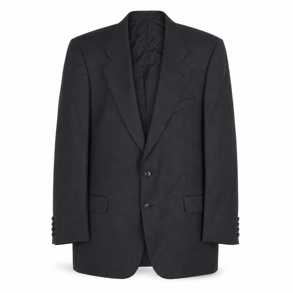 Marks and Spencer Mens Black Wool Blazer Jacket 40 Chest M Regular Fit