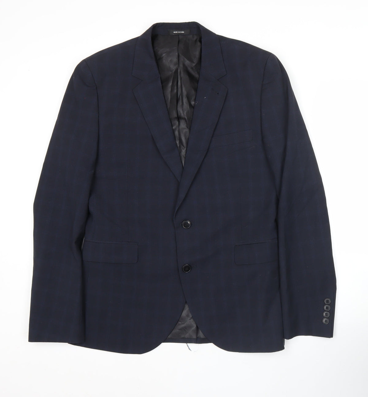 Cedarwood State Men's Blue Check Slim Fit Blazer Jacket 40R