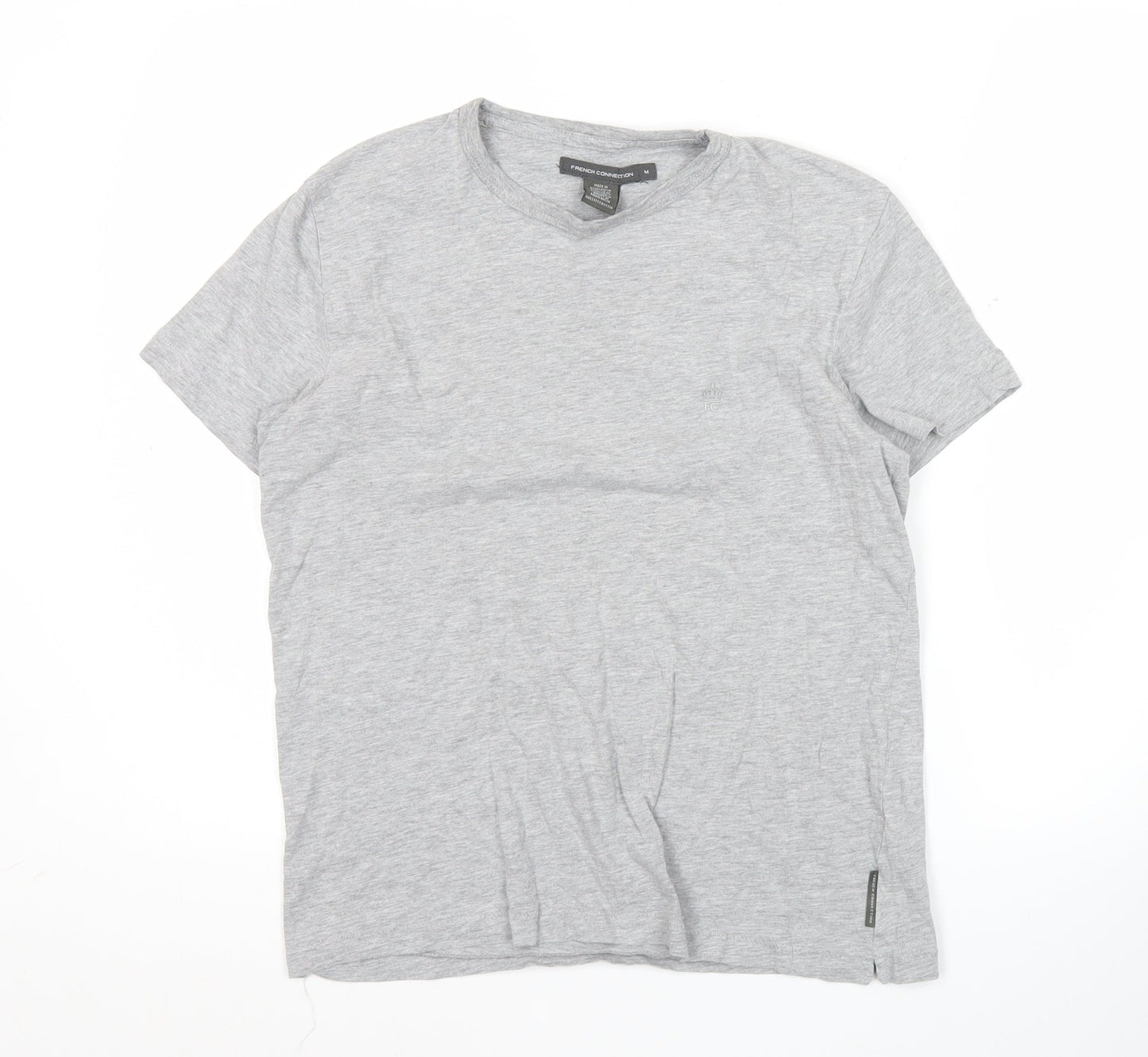 French Connection Men’s Grey Crew Neck Regular Fit T-Shirt M