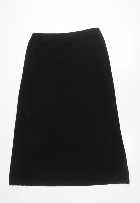 Bloomingdale's Women Black Wool Pencil Skirt XL Workwear Business