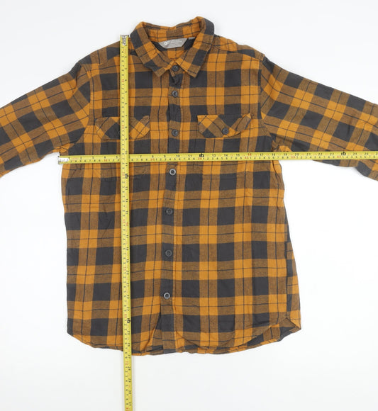 Mountain Warehouse Men's Brown Check Flannel Shirt M Long Sleeve