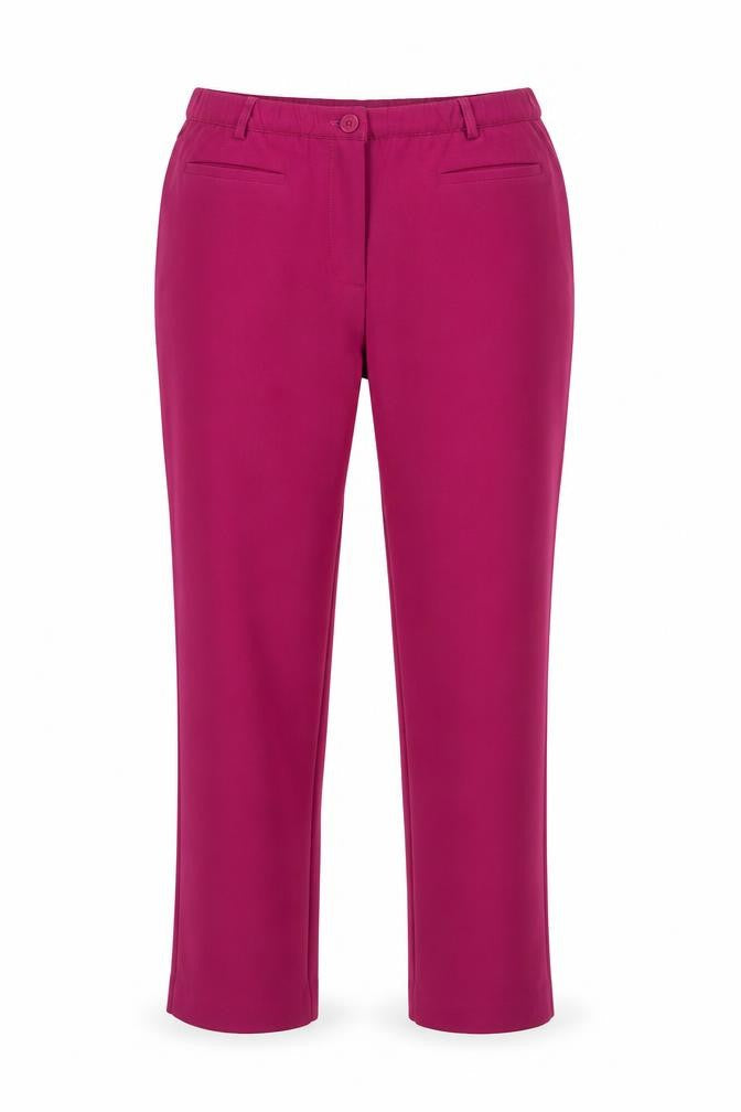Damart Womens Purple Size 12 Straight Leg Elastic Waist Trousers