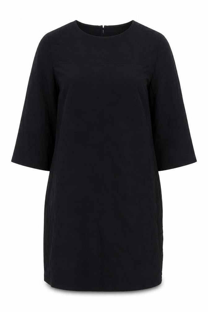 Marks and Spencer Womens Black Size 12 Shift Dress 3/4 Sleeve