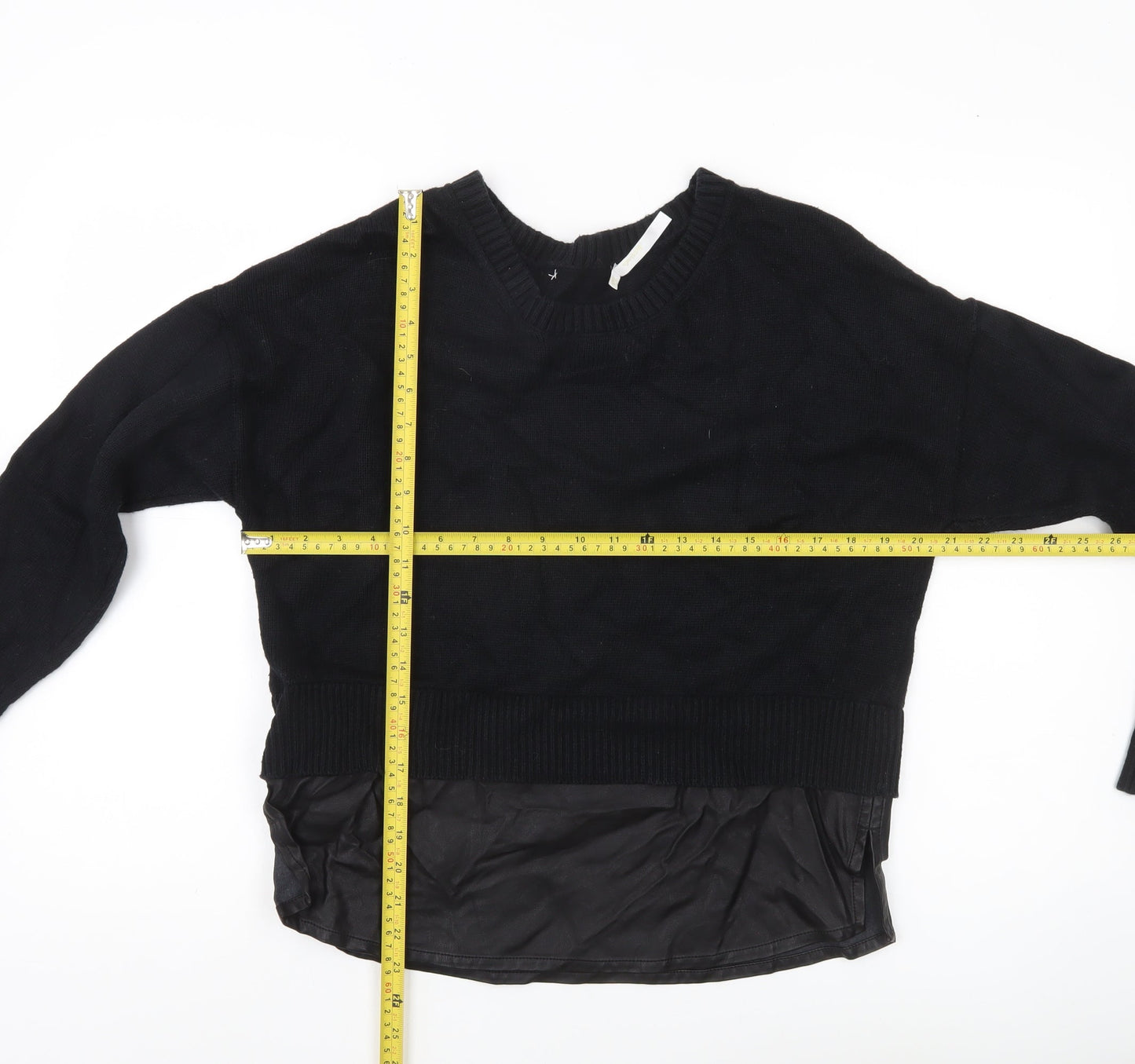 Les Cocools Women’s Black Knit Pullover Jumper Size M