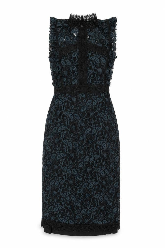 Zara Basic Women's Black XS Sheath Lace Sleeveless Cocktail Dress