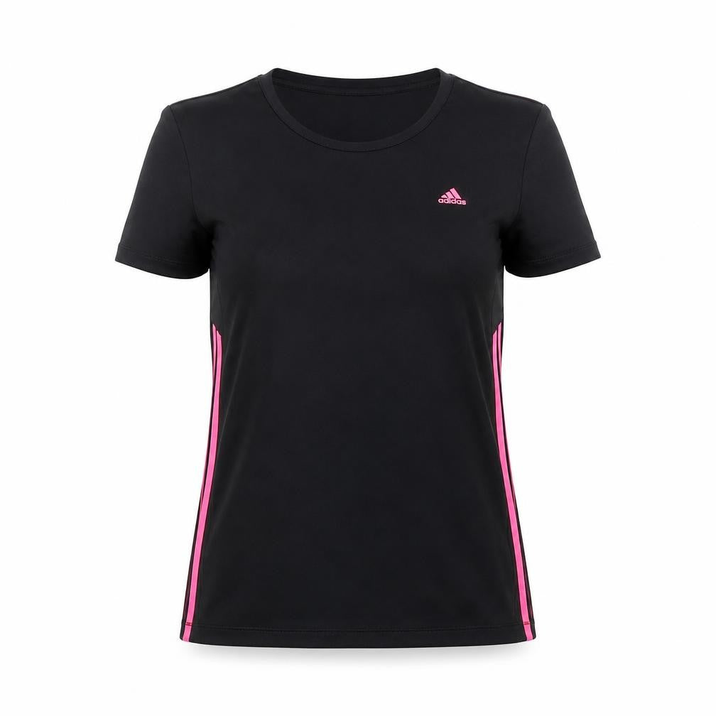 Adidas Womens Black Slim Fit Activewear T-Shirt Size S