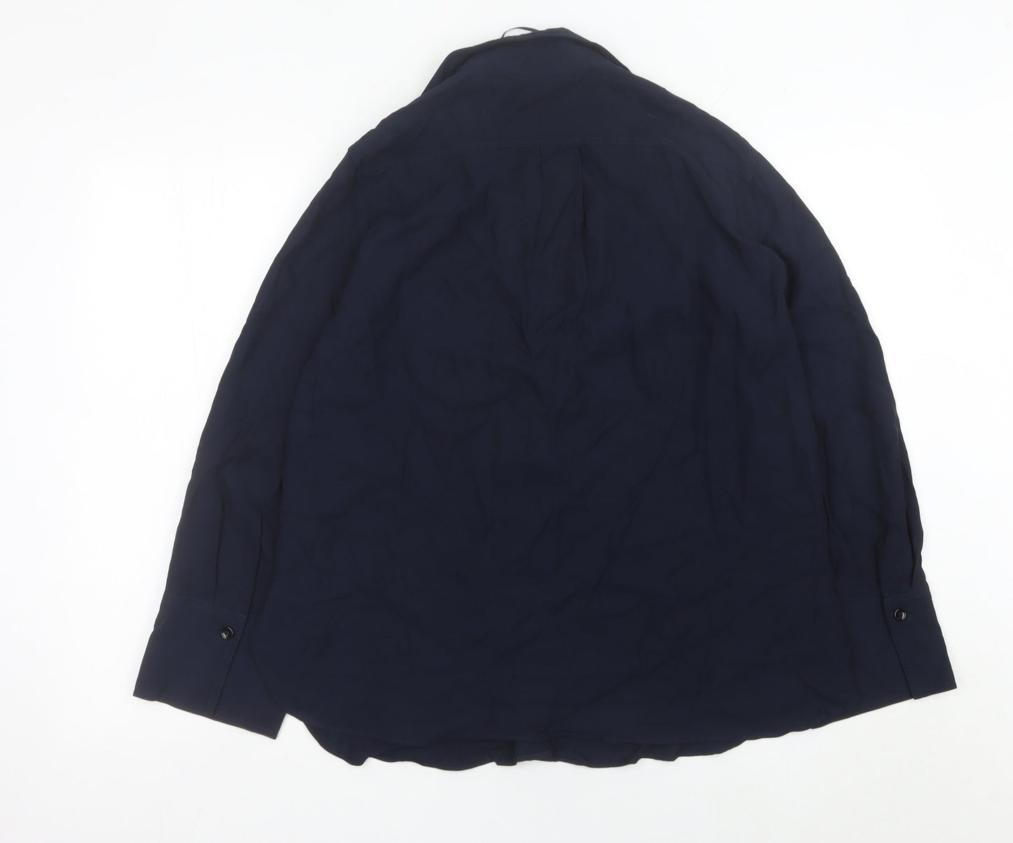 Zara Women’s Blue Long Sleeve Button-Up Shirt Size 10