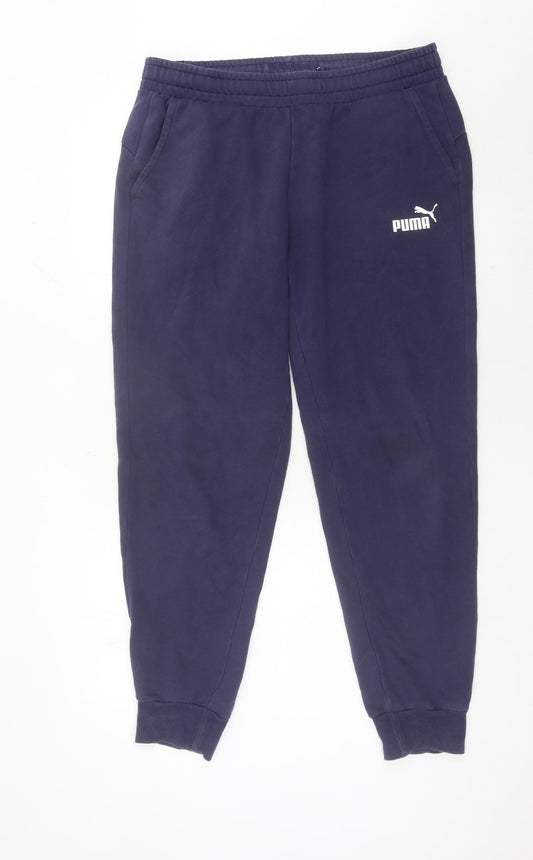 Puma Mens Blue XL Jogger Sweatpants Tapered Fit Casual