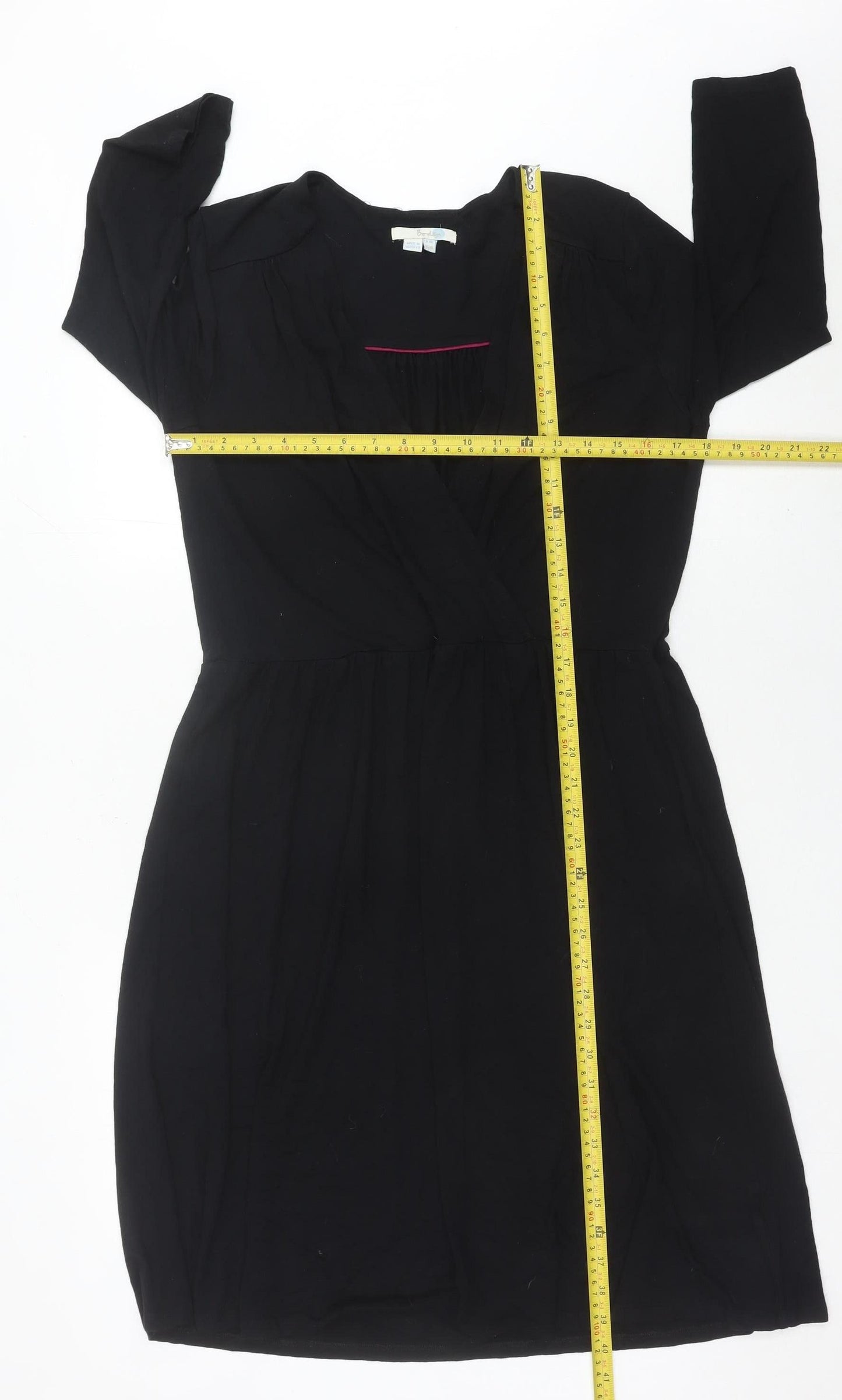 Boden Women’s Black Wrap Dress Size 18 Tall Viscose Blend