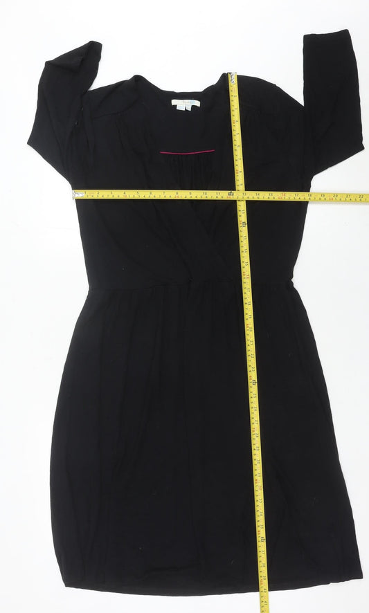 Boden Women’s Black Wrap Dress Size 18 Tall Viscose Blend