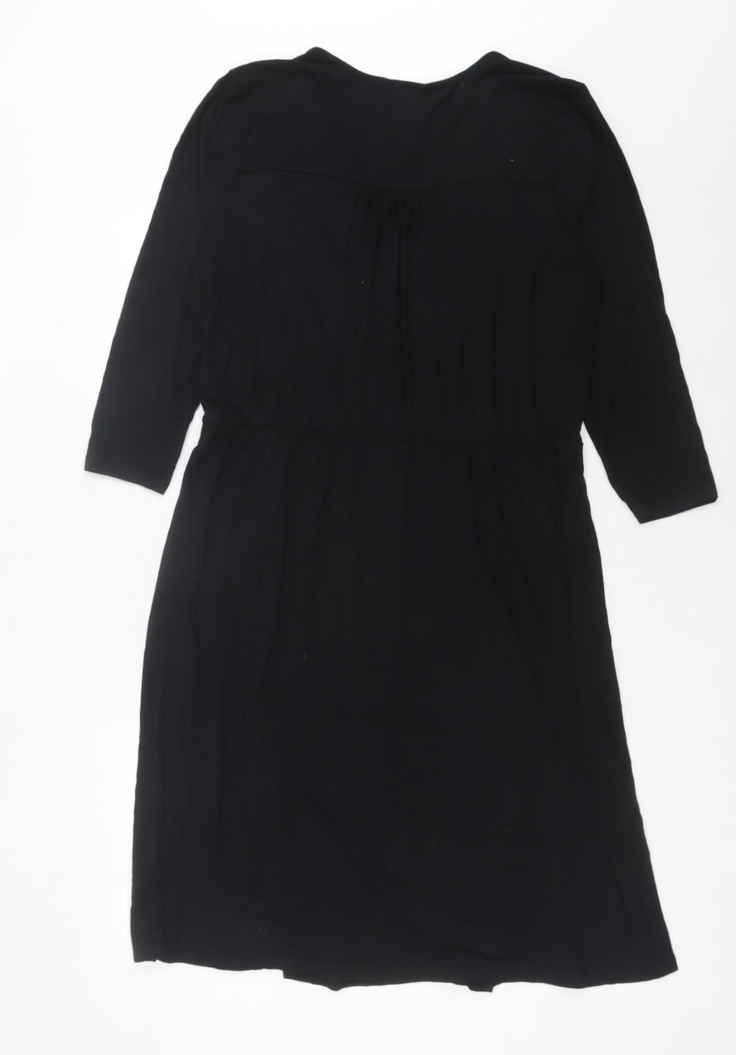 Boden Women’s Black Wrap Dress Size 18 Tall Viscose Blend