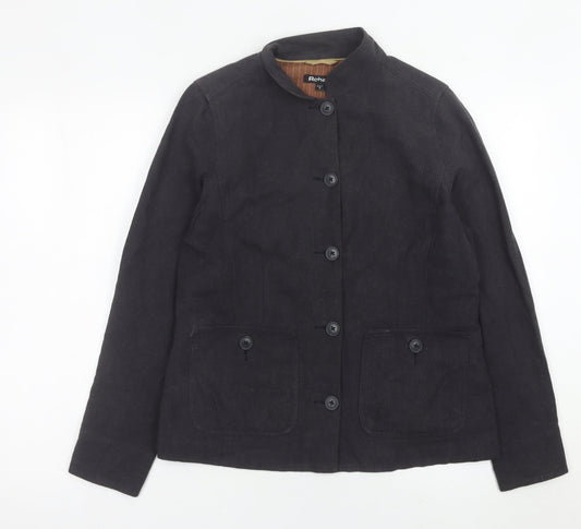 Rohan Womens Black Linen Blend Travel Jacket Size S