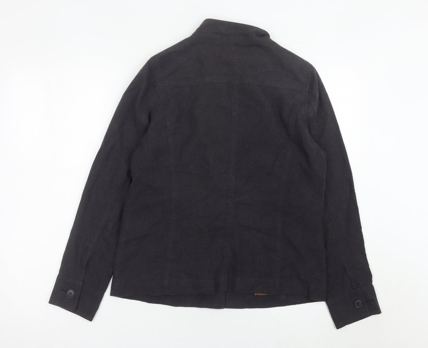 Rohan Womens Black Linen Blend Travel Jacket Size S