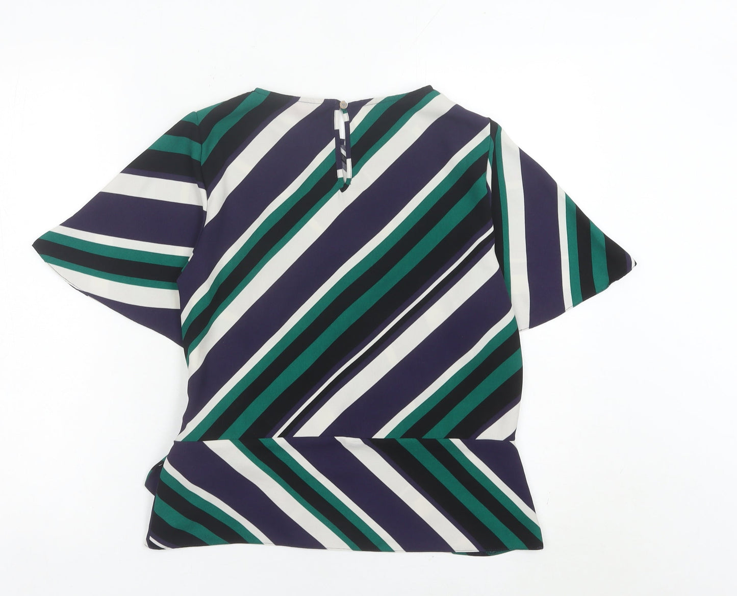 Dorothy Perkins Women’s Multicoloured Striped Wrap Blouse UK 8