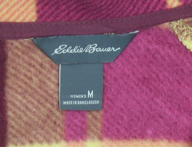 Eddie Bauer Women’s Multicoloured Fleece Sweatshirt M Pullover 1/4 Zip