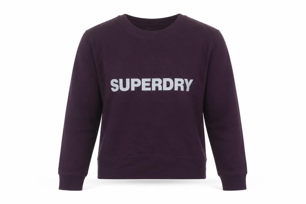Womens UK XS Regular Superdry Purple Pullover Sweatshirt