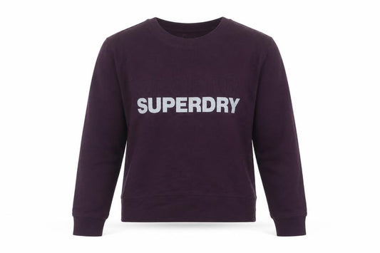 Womens UK XS Regular Superdry Purple Pullover Sweatshirt