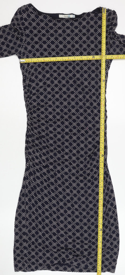 Boden Women’s Blue Geometric Sheath Dress Size 12 Knee Length