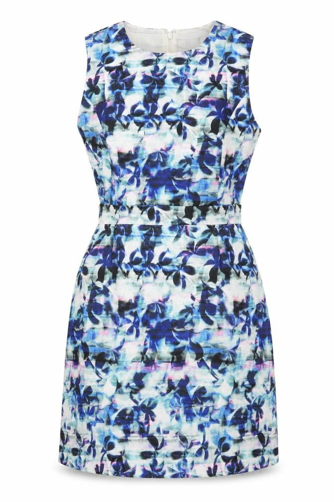 Warehouse Womens Multicoloured Floral Sheath Dress UK 12