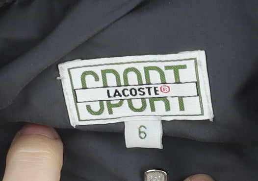 Lacoste Men’s Grey Bomber Jacket Size L Full Zip Logo Pockets