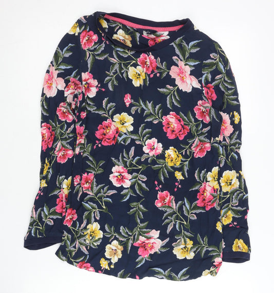 Joules Women’s Multicoloured Floral Tunic Blouse UK 10 Long Sleeve