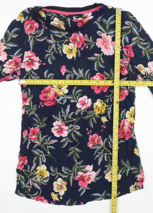 Joules Women’s Multicoloured Floral Tunic Blouse UK 10 Long Sleeve