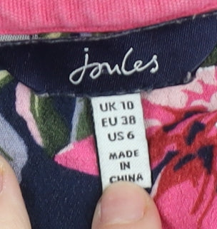 Joules Women’s Multicoloured Floral Tunic Blouse UK 10 Long Sleeve