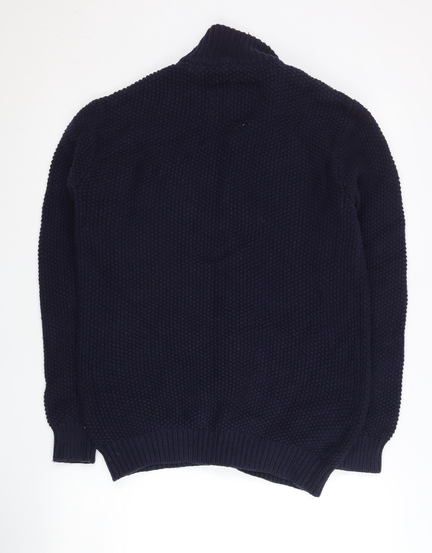 Jack Wills Men's Blue Medium Chunky Knit Button Cardigan