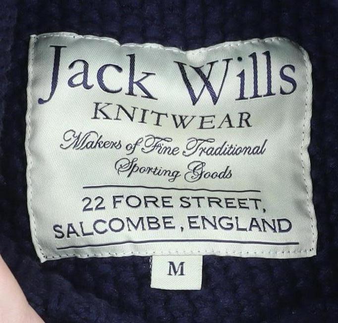 Jack Wills Men's Blue Medium Chunky Knit Button Cardigan