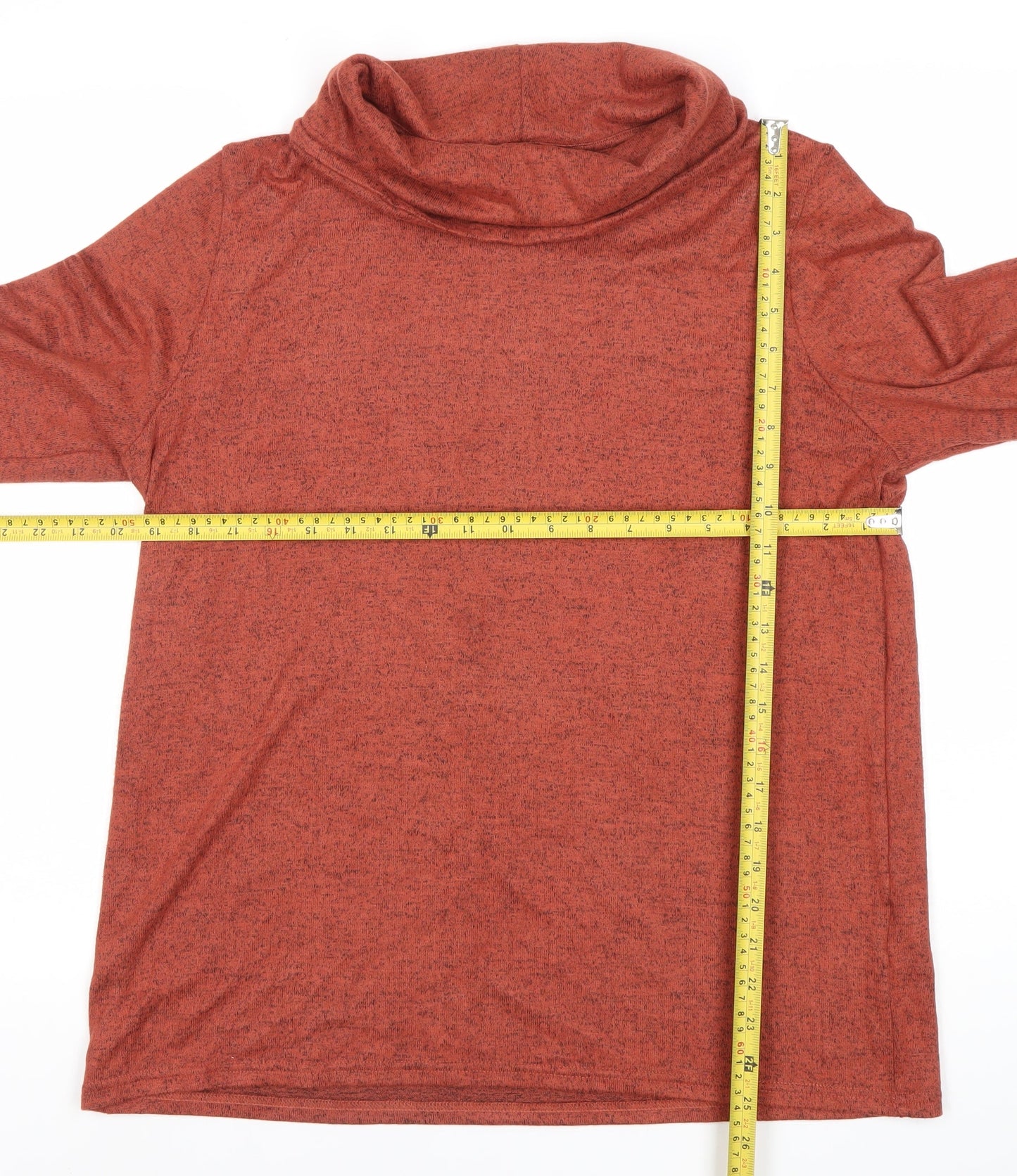 ISLE Essentials Women’s Brown Cowl Neck Long Sleeve Pullover Jumper M