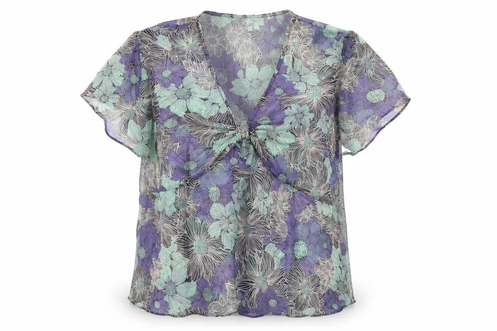 Gray & Osbourn Womens Multicoloured Floral Chiffon Blouse UK 16