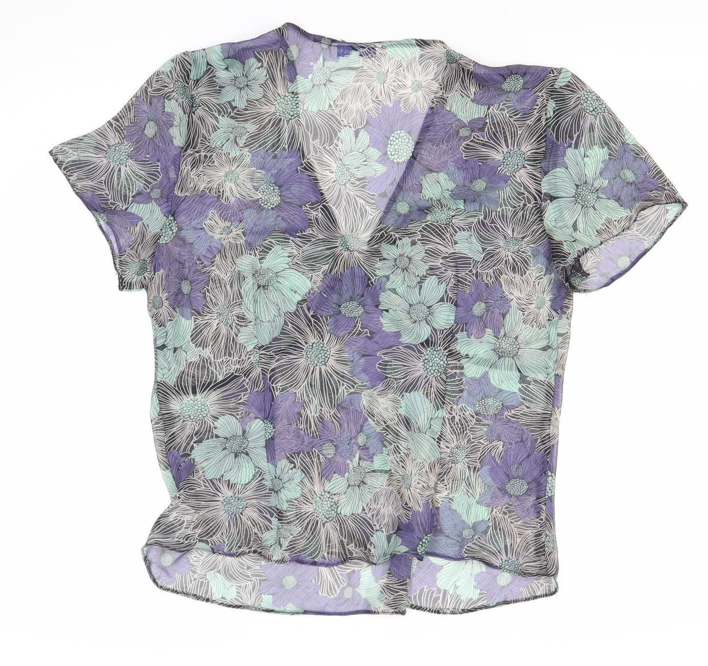 Gray & Osbourn Womens Multicoloured Floral Chiffon Blouse UK 16