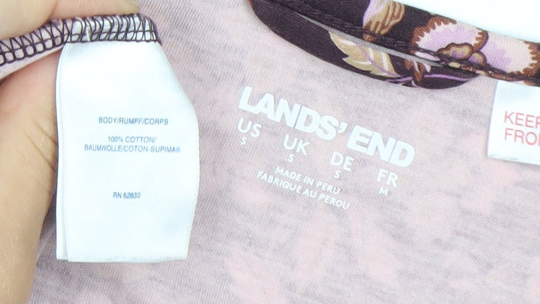Lands' End Women’s Multicoloured Floral Cotton Shift Dress Size S