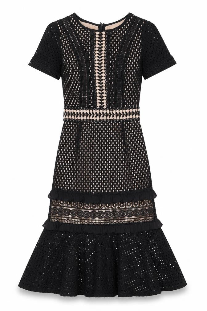 True Decadence Women’s XS Black Lace Sheath Party Dress