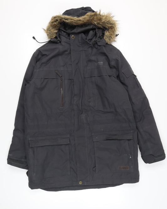 Regatta Men’s Black L Parka Coat Hooded Long Waterproof Winter