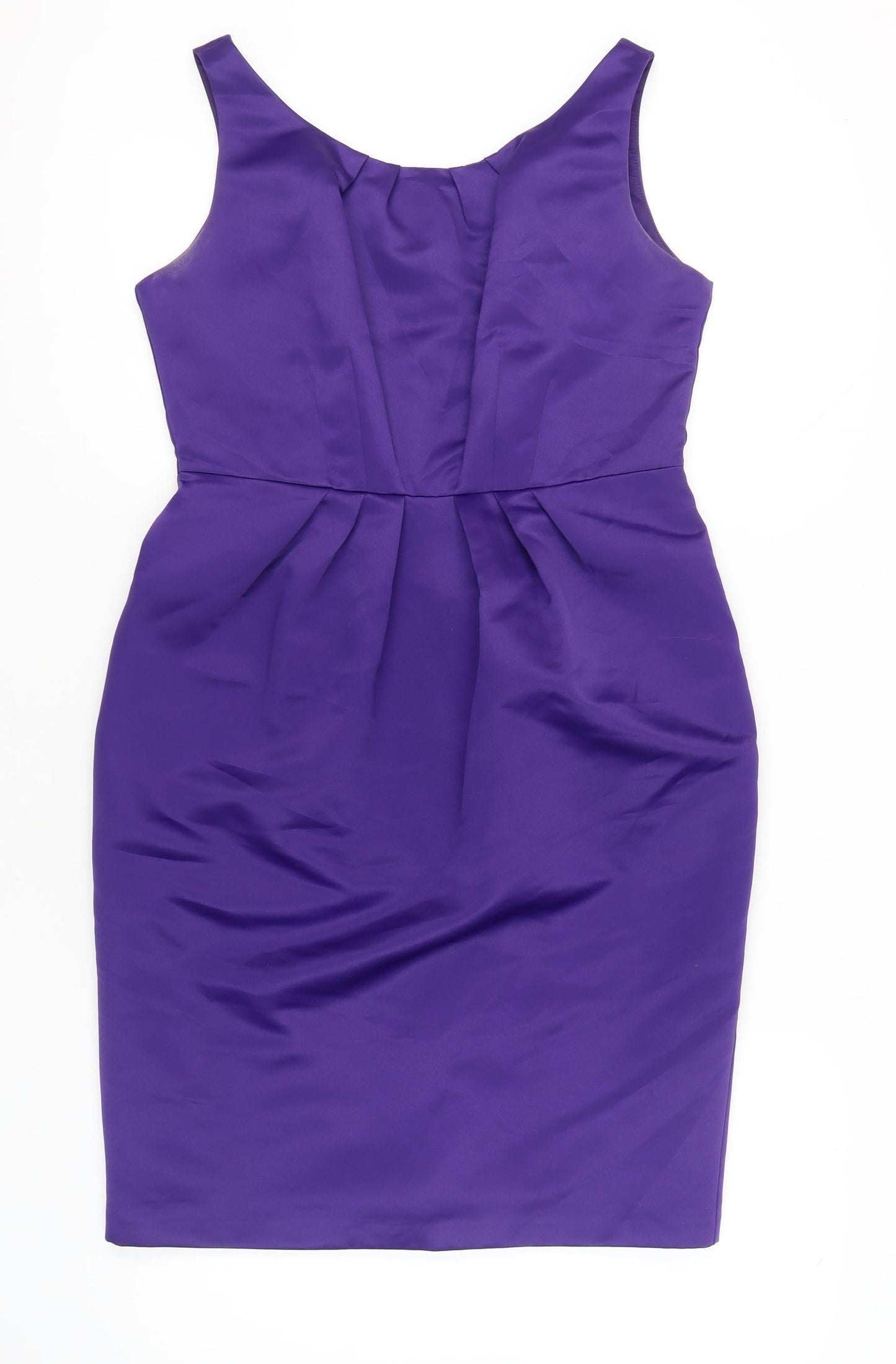 Marks and Spencer Women’s Purple Sheath Dress UK 14 Knee Length Sleeveless