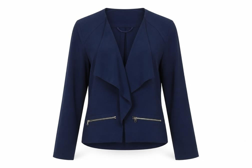 River Island Women’s Blue Size 10 Classic Zip Jacket Workwear