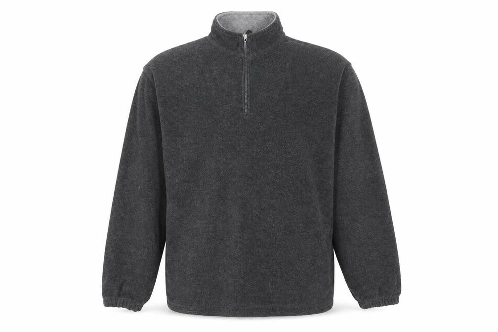 Swordfish Mens Grey XL Fleece Pullover 1/4 Zip Sweatshirt Outdoor