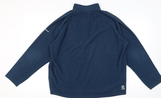 Dare 2B Mens Blue Fleece Sweatshirt 2XL 1/4 Zip Pullover Outdoor