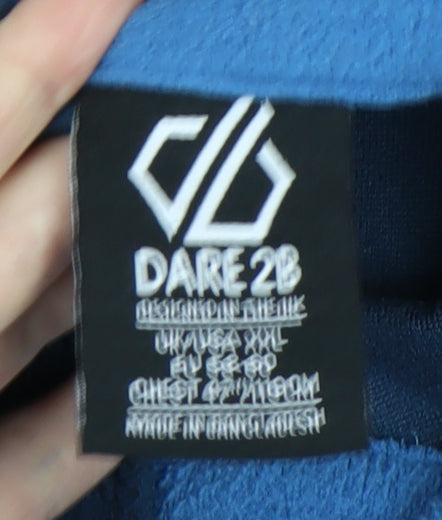Dare 2B Mens Blue Fleece Sweatshirt 2XL 1/4 Zip Pullover Outdoor