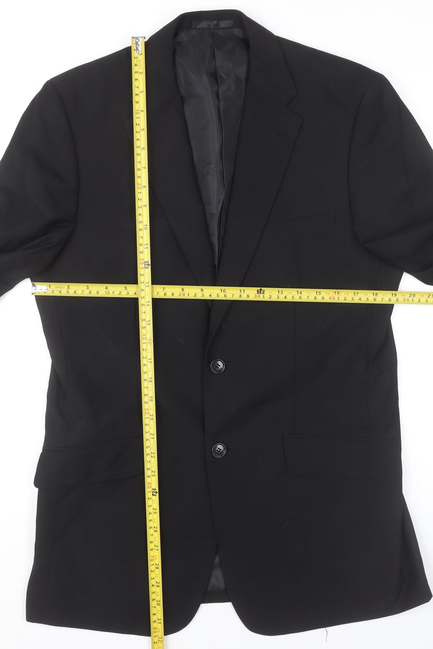 Burton Men’s Black Blazer Jacket 38R Regular Fit Two Button