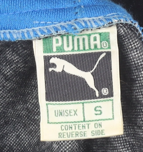 Puma Unisex Black Pullover Hoodie S Retro Striped Sportswear