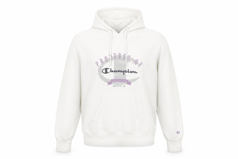 Womens UK M Regular Champion White Pullover Hoodie