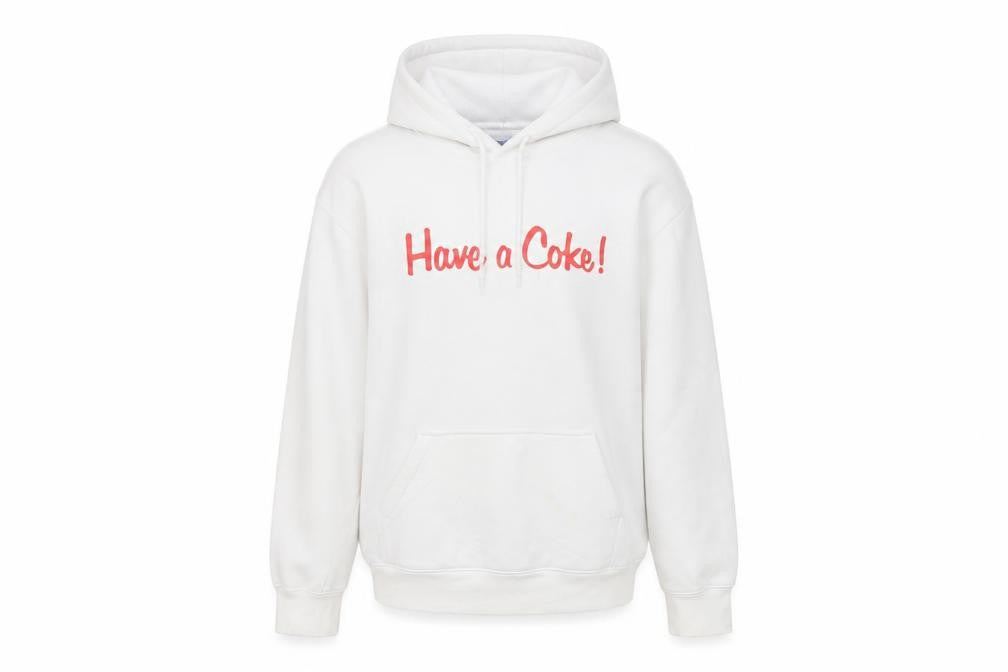 H&M Divided Coca-Cola White Hoodie Women S Pullover Logo Graphic