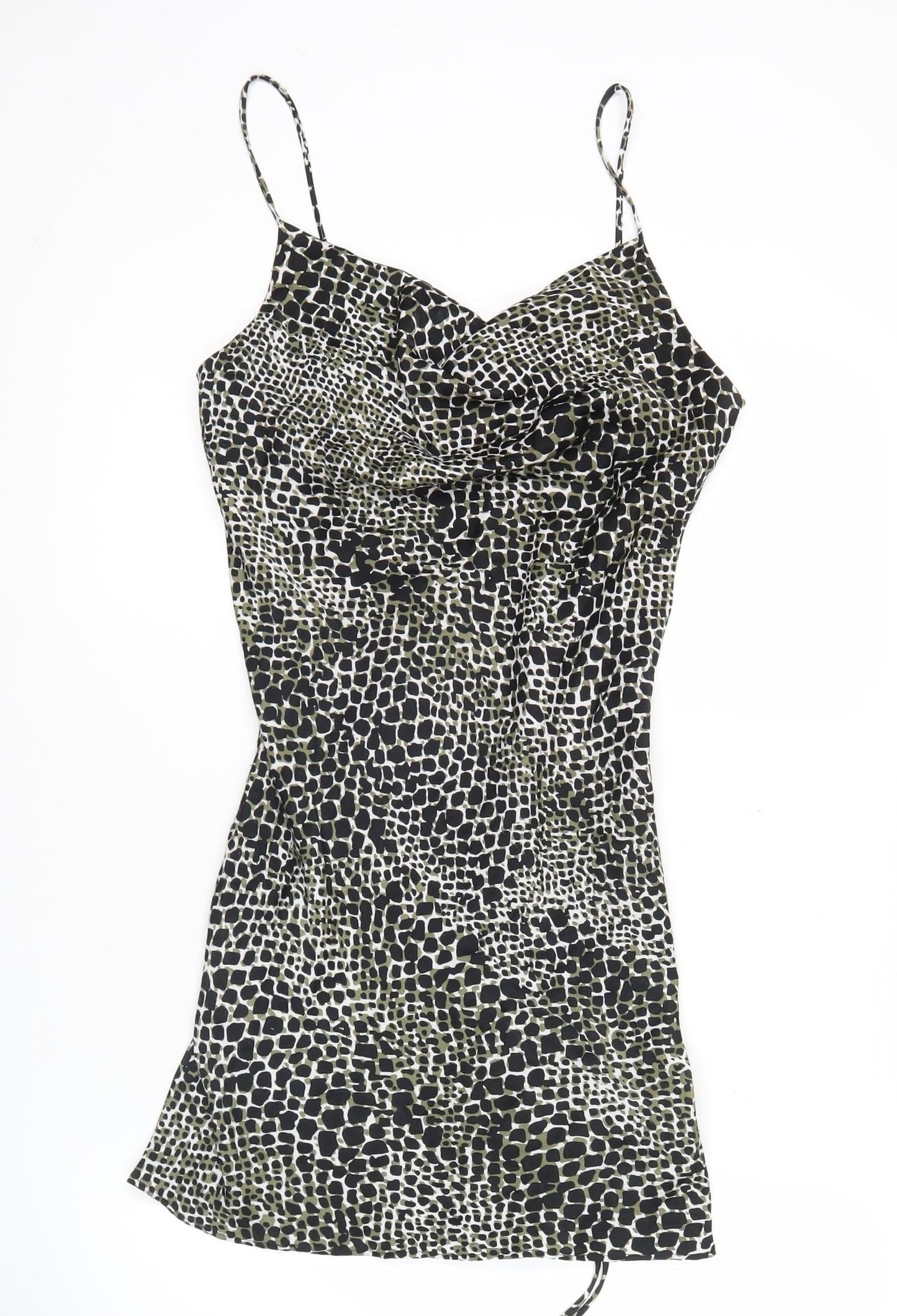 Topshop Women’s Multicoloured Animal Print Petite Size 8 Slip Mini Dress