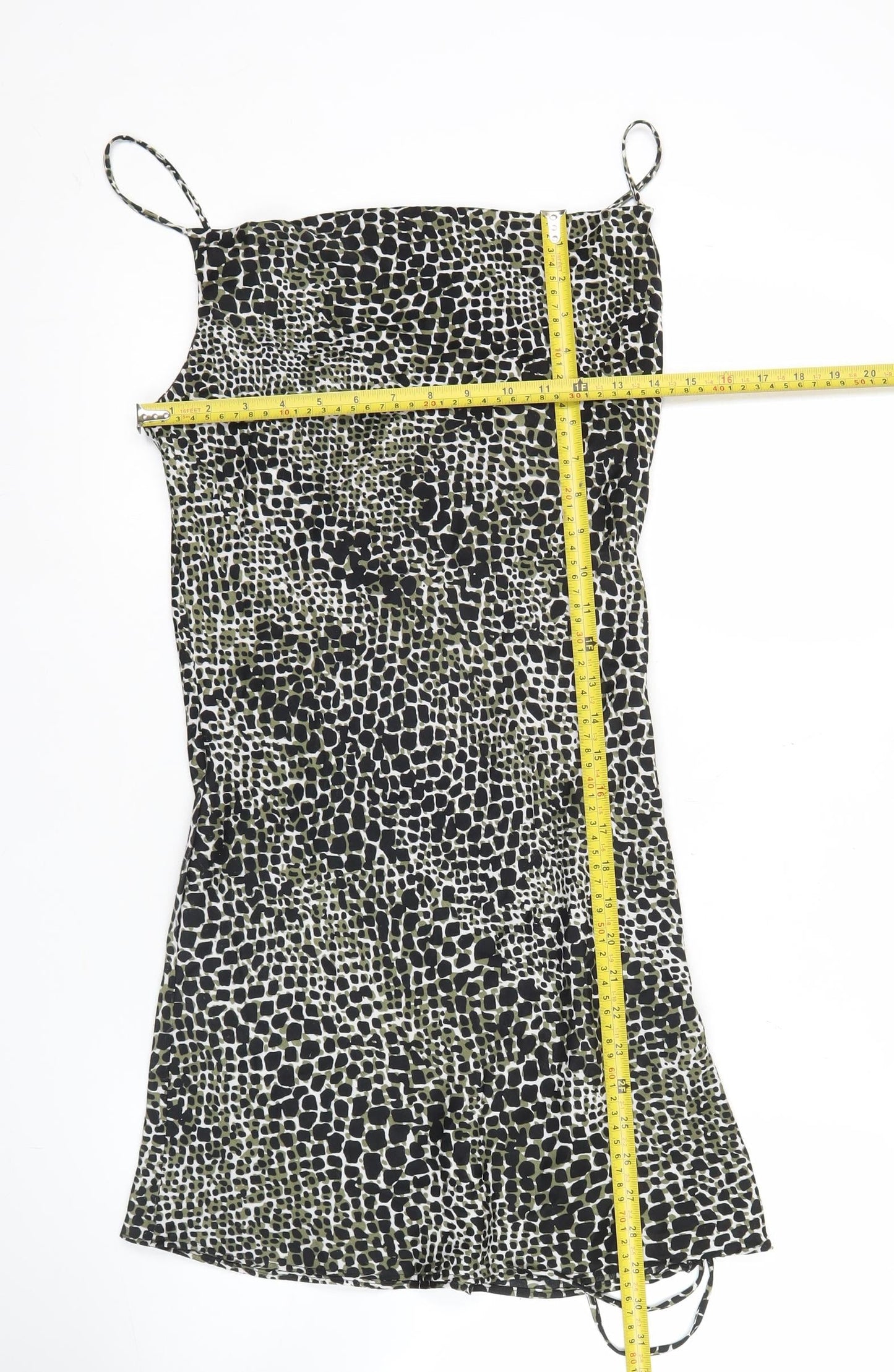 Topshop Women’s Multicoloured Animal Print Petite Size 8 Slip Mini Dress