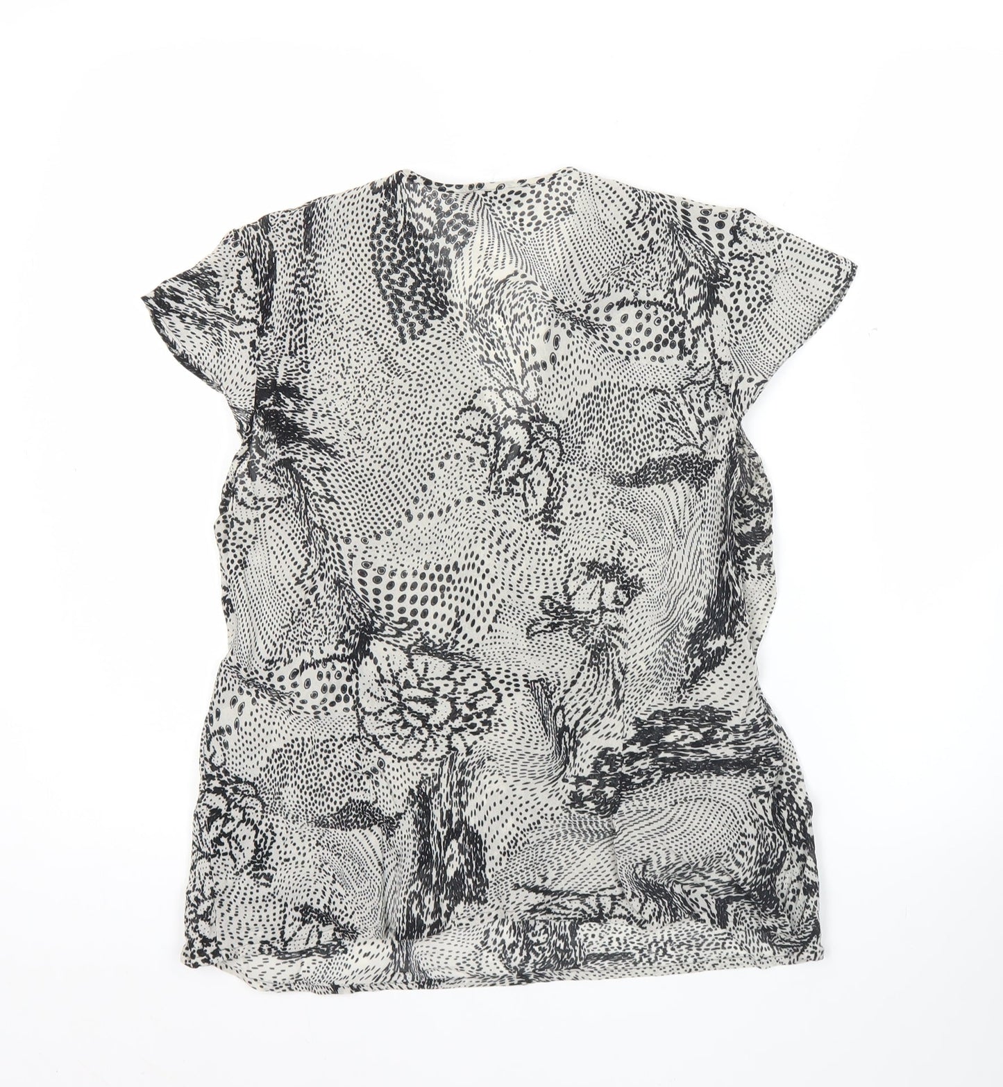 Marks and Spencer Women’s Black Floral Viscose Blouse UK 12