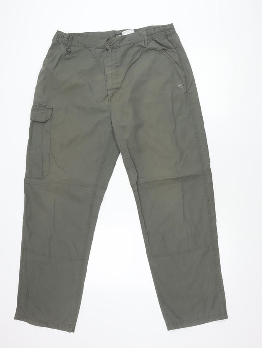 Craghoppers Men’s Green Cargo Trousers 34W Regular Outdoor Pants